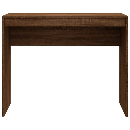 Compact Brown Oak Desk, 90x40x72 cm, Engineered Wood