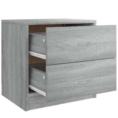Grey Sonoma Bedside Cabinet, 40x30x40 cm, Engineered Wood