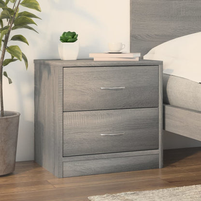 Grey Sonoma Bedside Cabinet, 40x30x40 cm, Engineered Wood