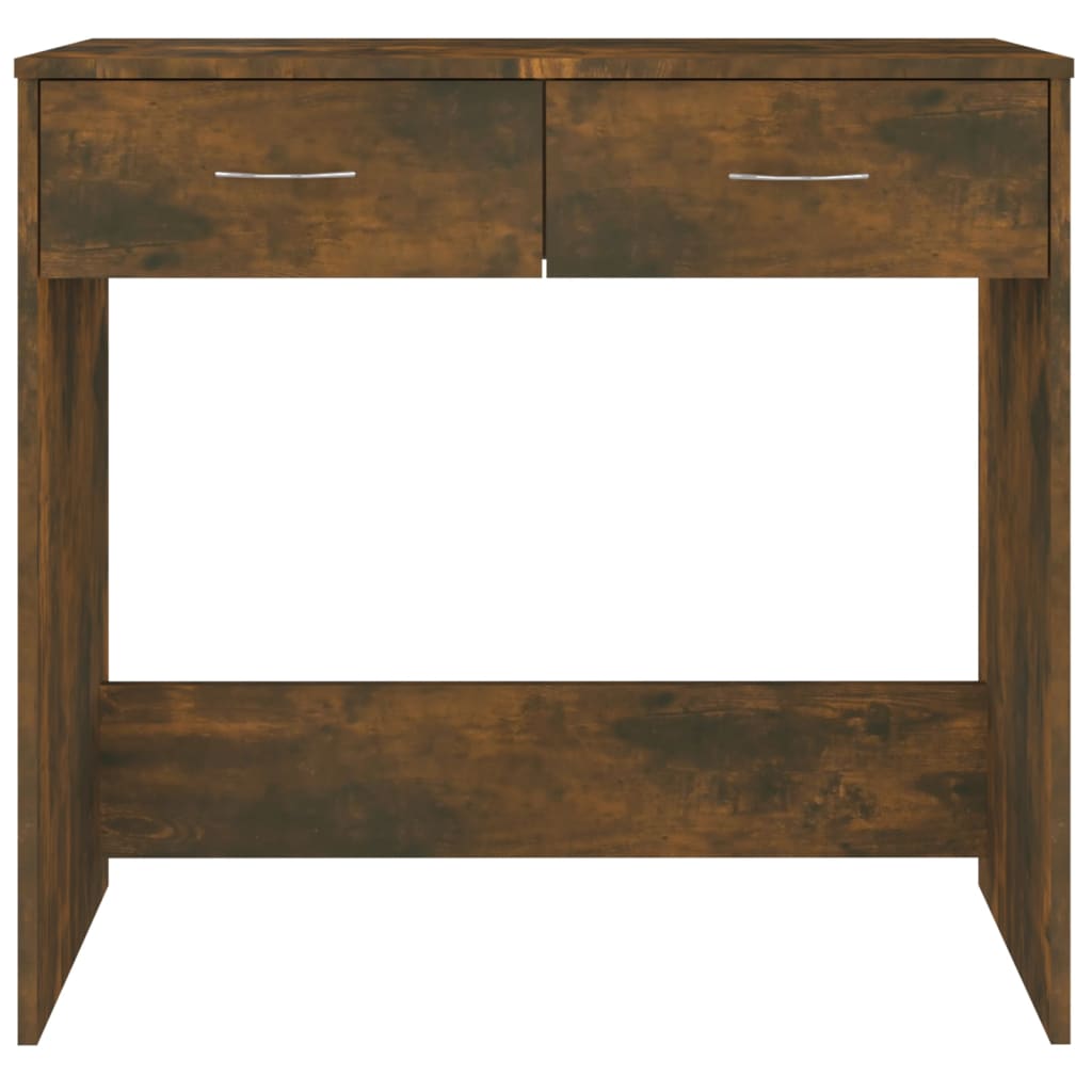 Elegant Desk in Smoked Oak - 80x40x75 cm Engineered Wood