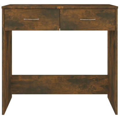 Elegant Desk in Smoked Oak - 80x40x75 cm Engineered Wood
