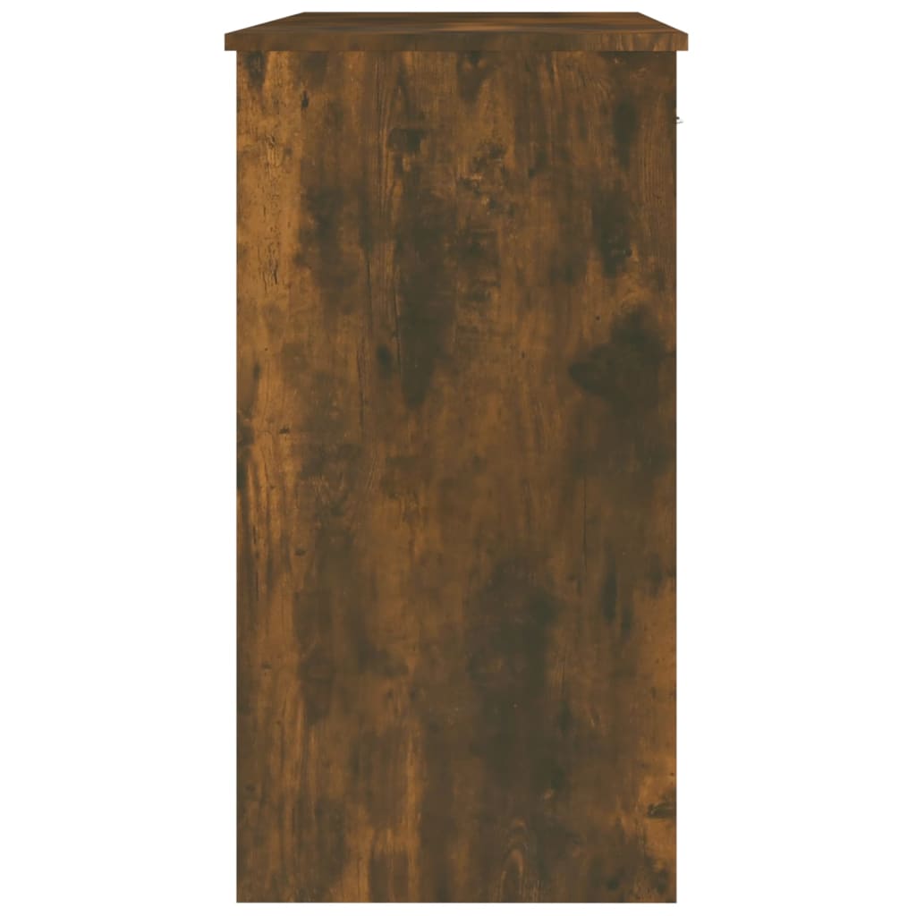 Elegant Desk in Smoked Oak - 80x40x75 cm Engineered Wood