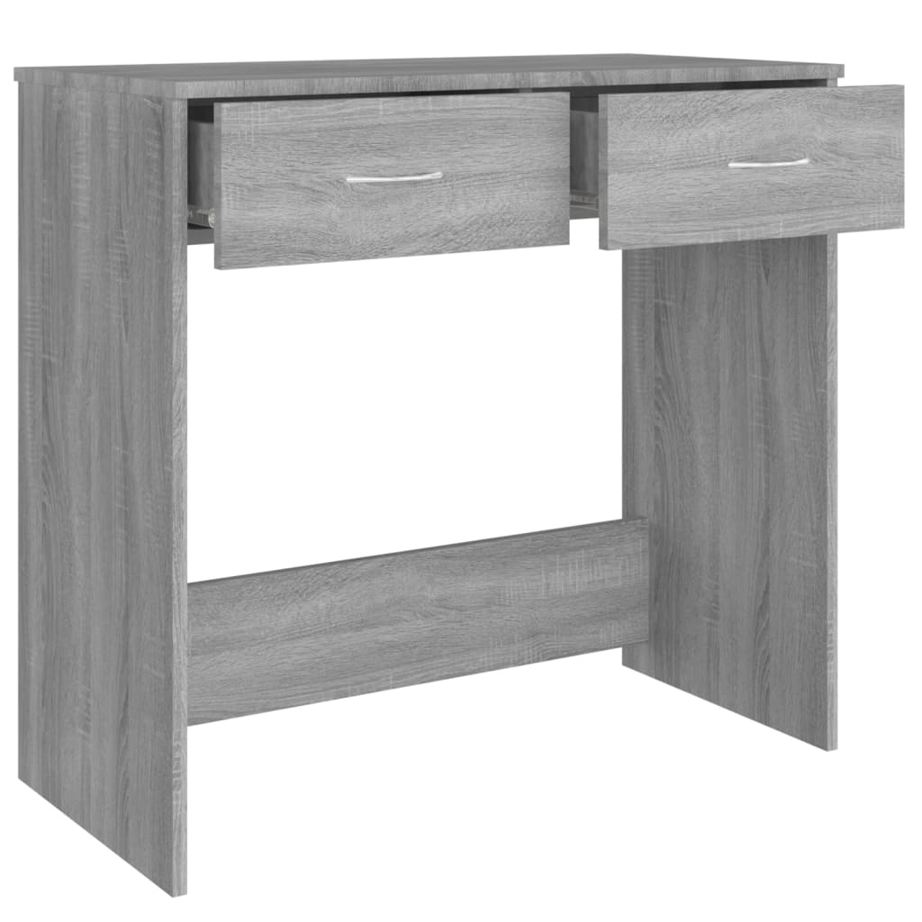 Compact Grey Desk 80x40x75 cm - Sonoma Engineered Wood