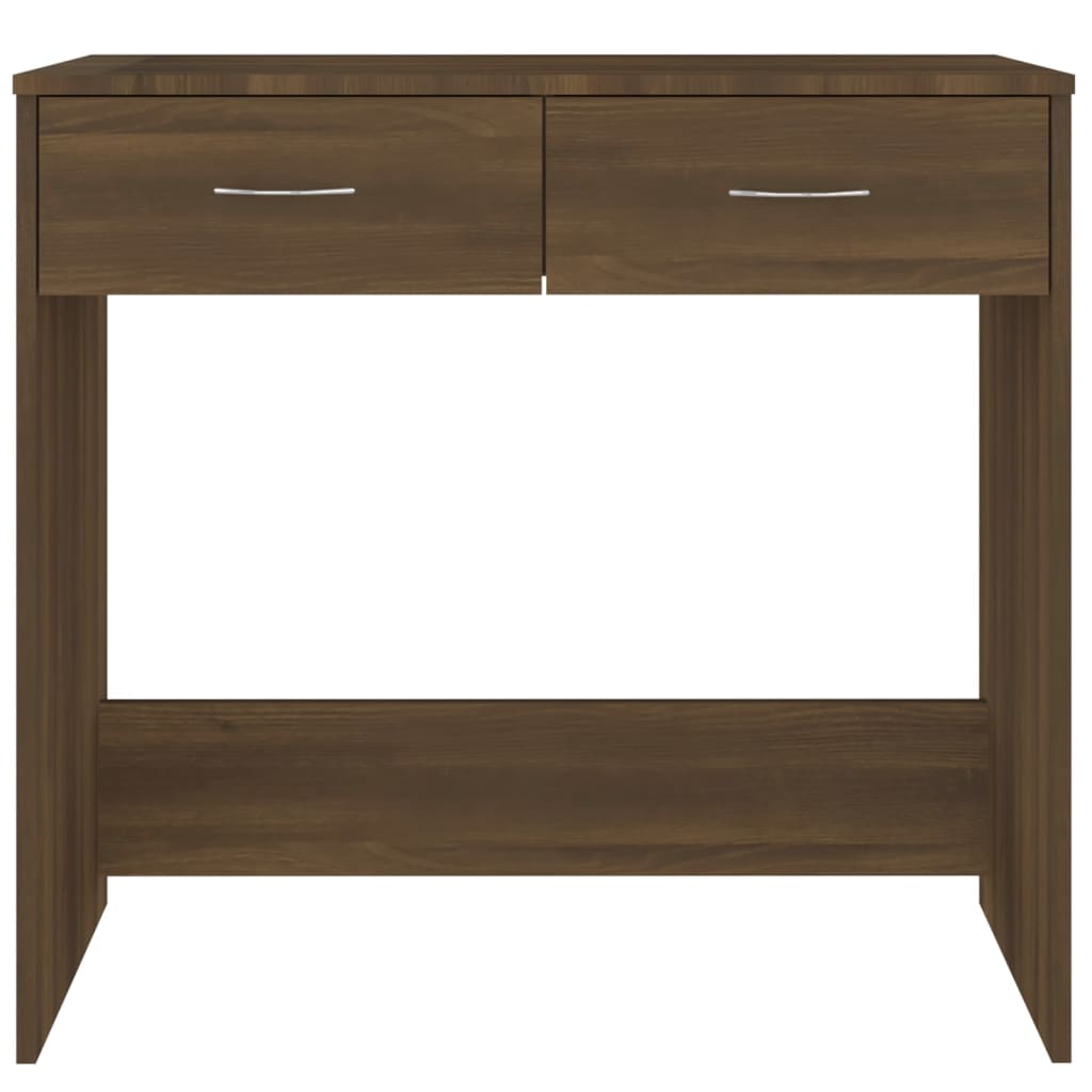Compact Brown Oak Desk, 80x40x75 cm, Engineered Wood