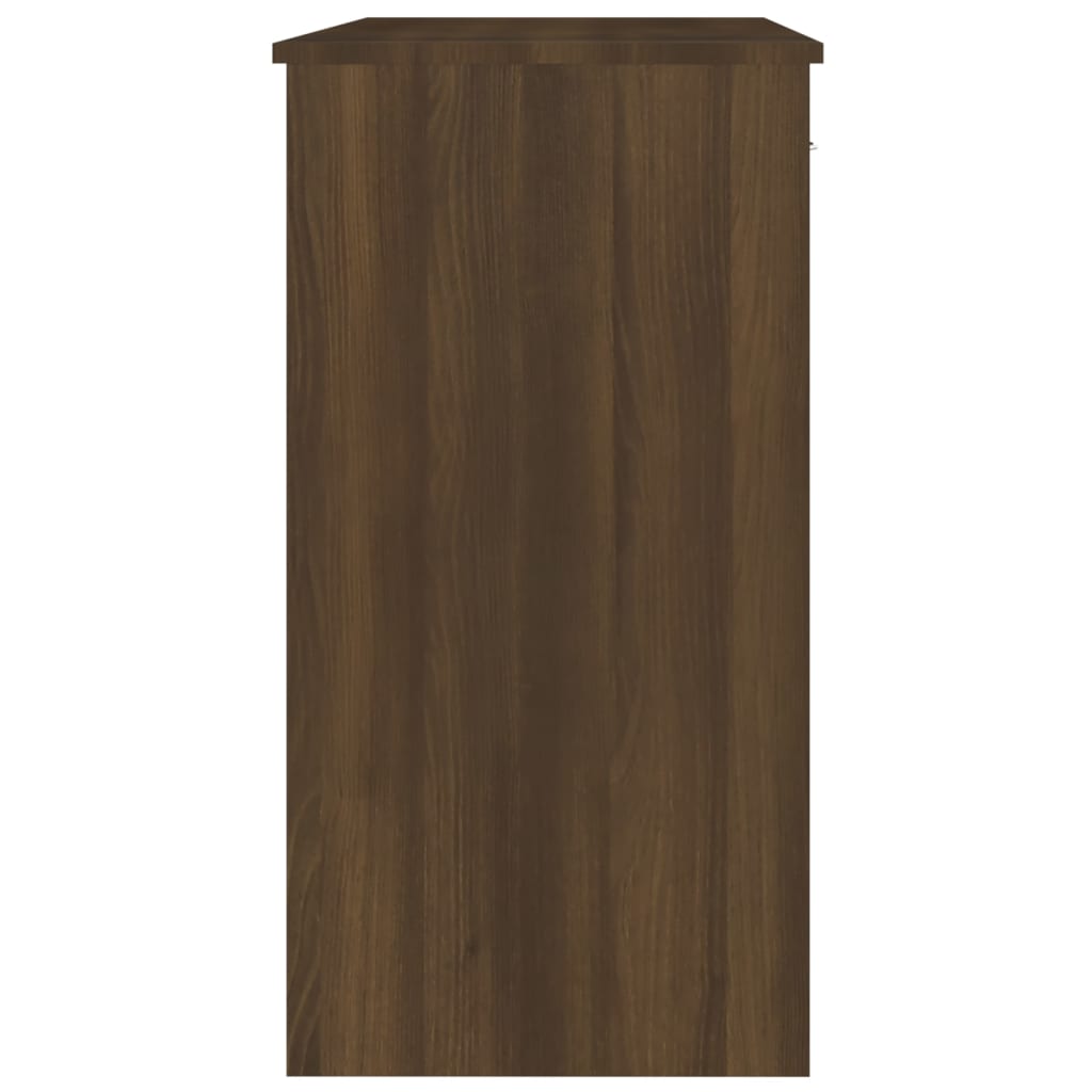 Compact Brown Oak Desk, 80x40x75 cm, Engineered Wood