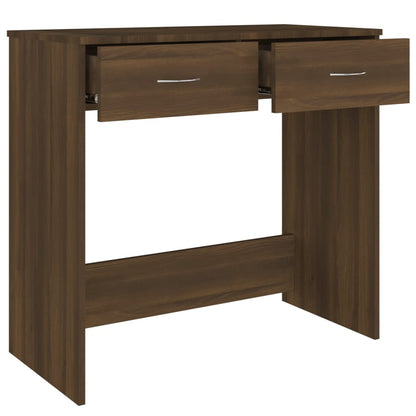 Compact Brown Oak Desk, 80x40x75 cm, Engineered Wood