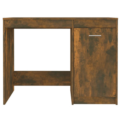 Elegant Smoked Oak Desk, 100x50x76 cm - Engineered Wood