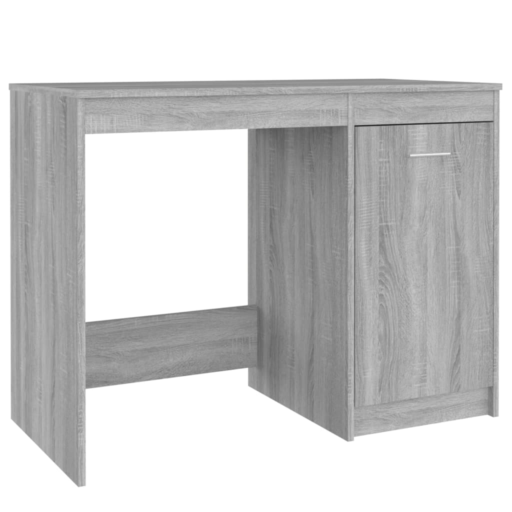 Compact Grey Sonoma Desk, Engineered Wood, 100x50x76 cm
