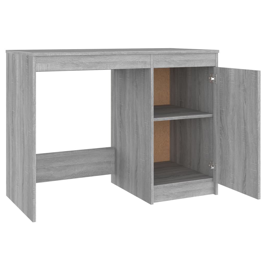 Compact Grey Sonoma Desk, Engineered Wood, 100x50x76 cm