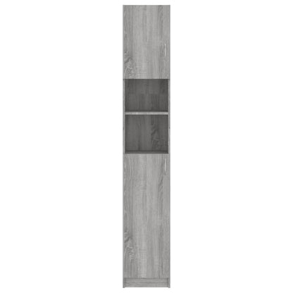 Grey Sonoma Engineered Wood Bathroom Cabinet 32x25.5x190 cm