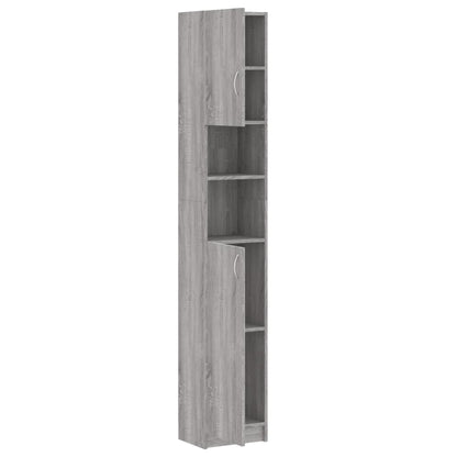 Grey Sonoma Engineered Wood Bathroom Cabinet 32x25.5x190 cm