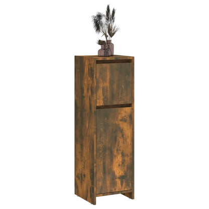 Smoked Oak Bathroom Cabinet - 30x30x95 cm Engineered Wood