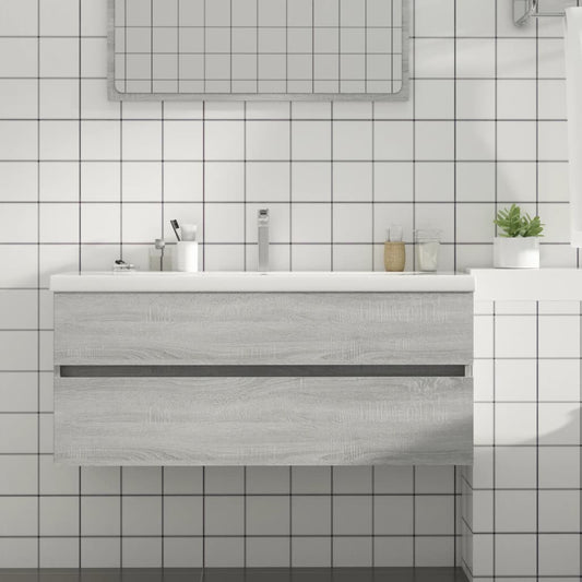 Sonoma Grey Sink Cabinet 100x38.5x45 cm Engineered Wood