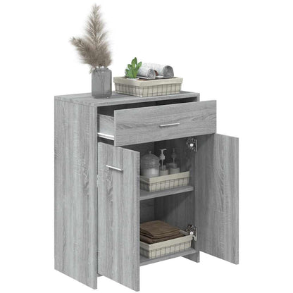 Grey Sonoma Bathroom Cabinet - 60x33x80 cm Engineered Wood