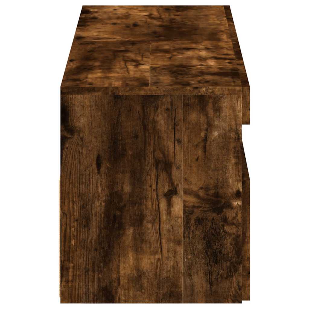 TV Cabinets 2 pcs with LED Lights Smoked Oak 60x35x40 cm