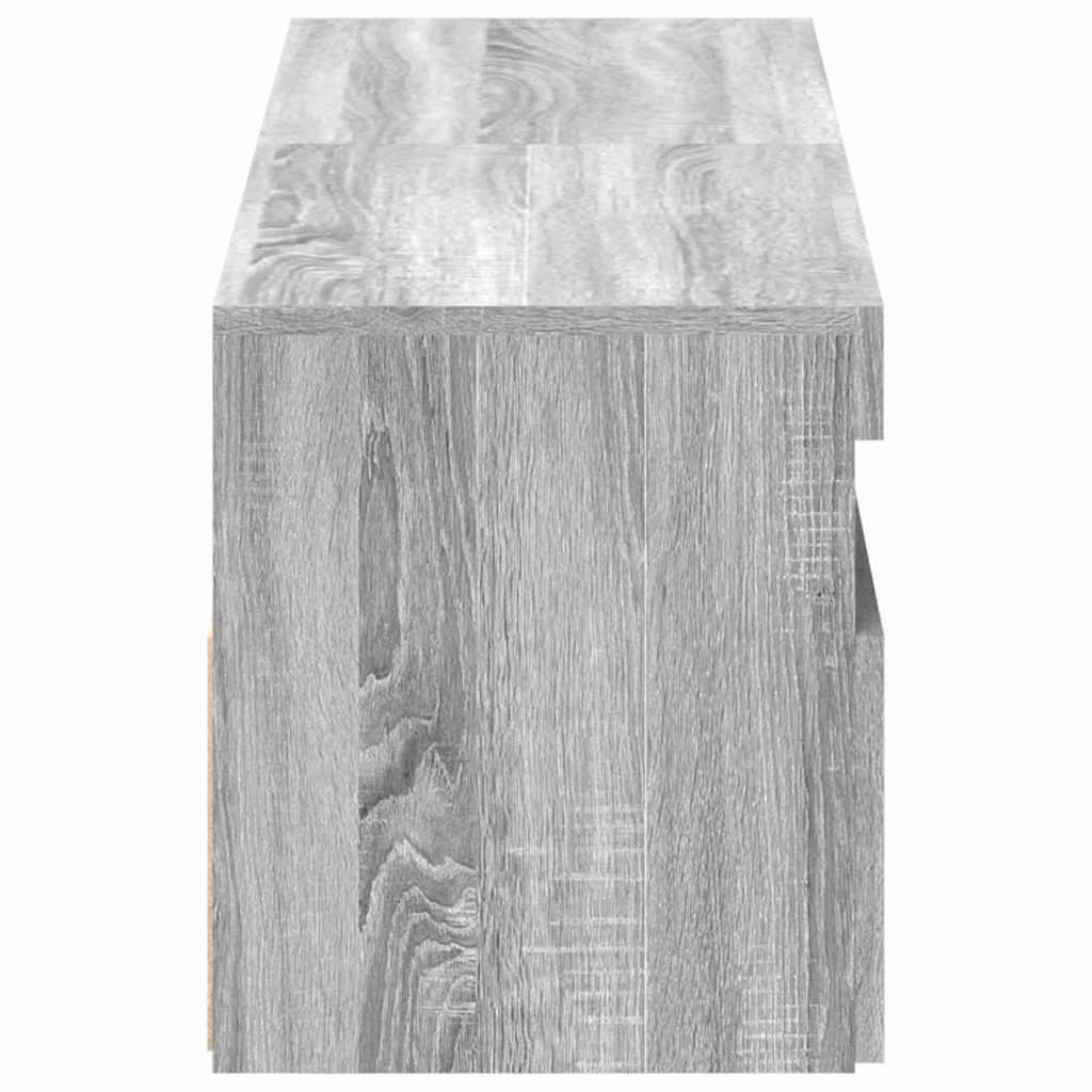 TV Cabinets 2 pcs with LED Lights Grey Sonoma 60x35x40 cm