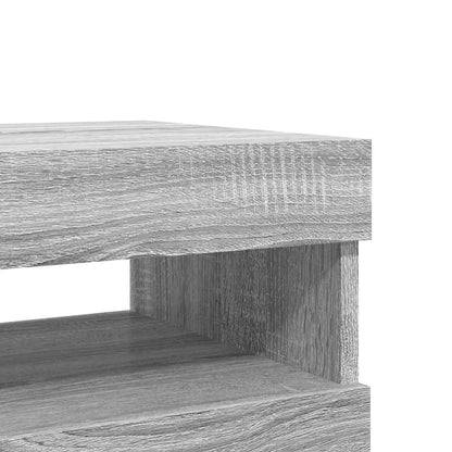 TV Cabinets 2 pcs with LED Lights Grey Sonoma 60x35x40 cm