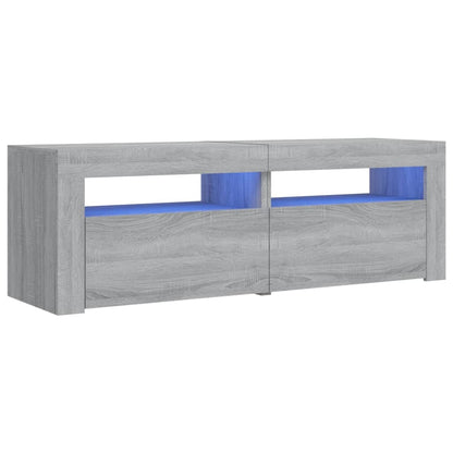 TV Cabinet with LED Lights Grey Sonoma 120x35x40 cm