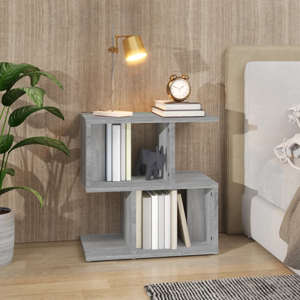 Grey Sonoma Bedside Cabinet 50x30x51.5cm - Engineered Wood