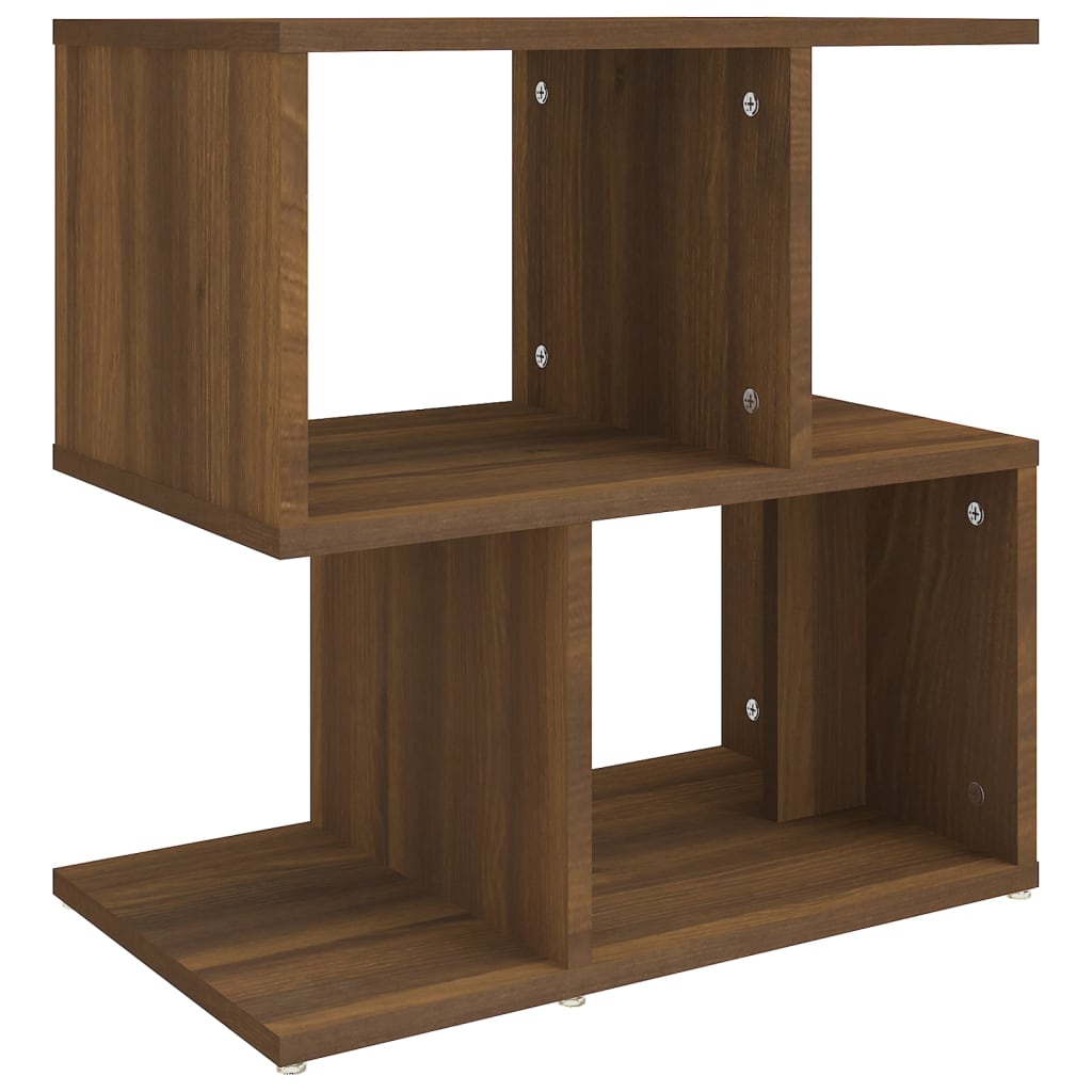 Brown Oak Bedside Cabinet 50x30x51.5 cm - Engineered Wood