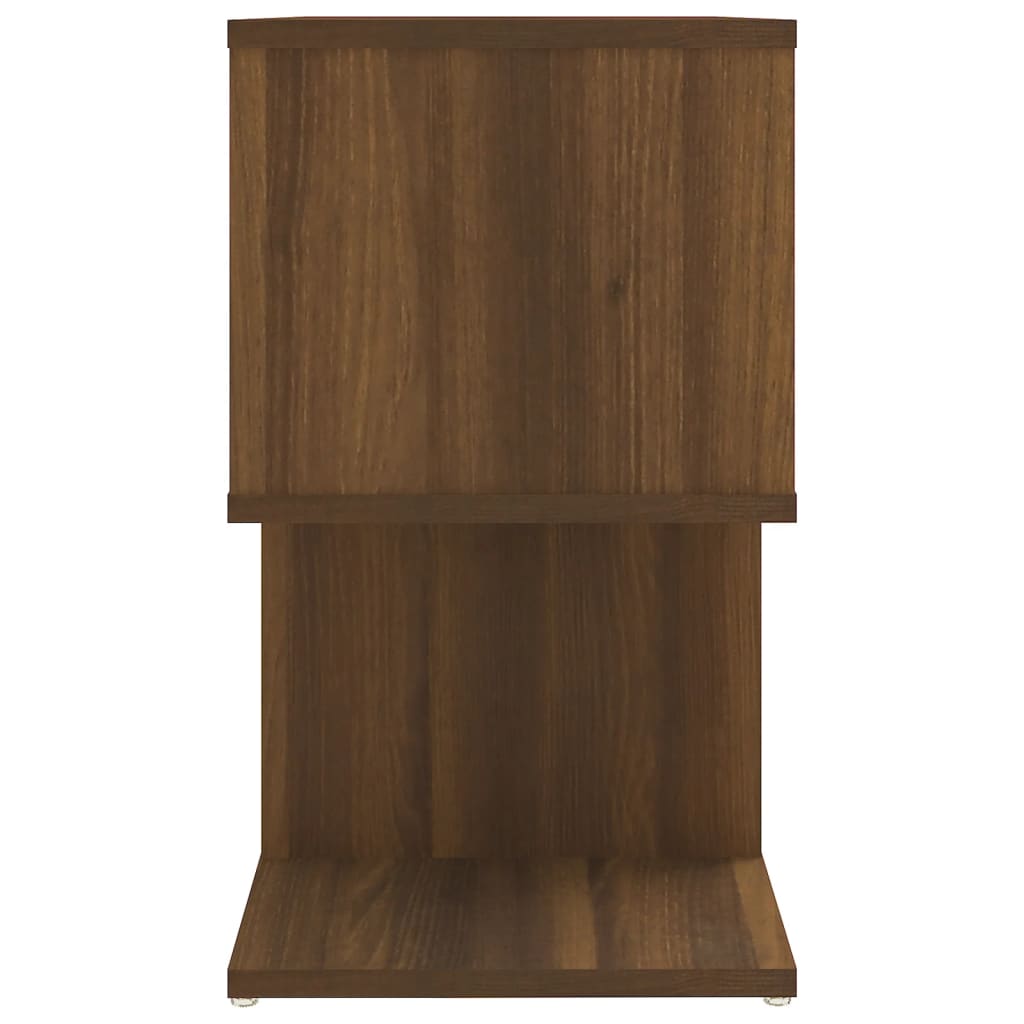 Brown Oak Bedside Cabinets Set - 2 pcs, Engineered Wood, 50x30x51.5 cm