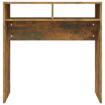 Smoked Oak Console Table - Engineered Wood, 78x30x80 cm