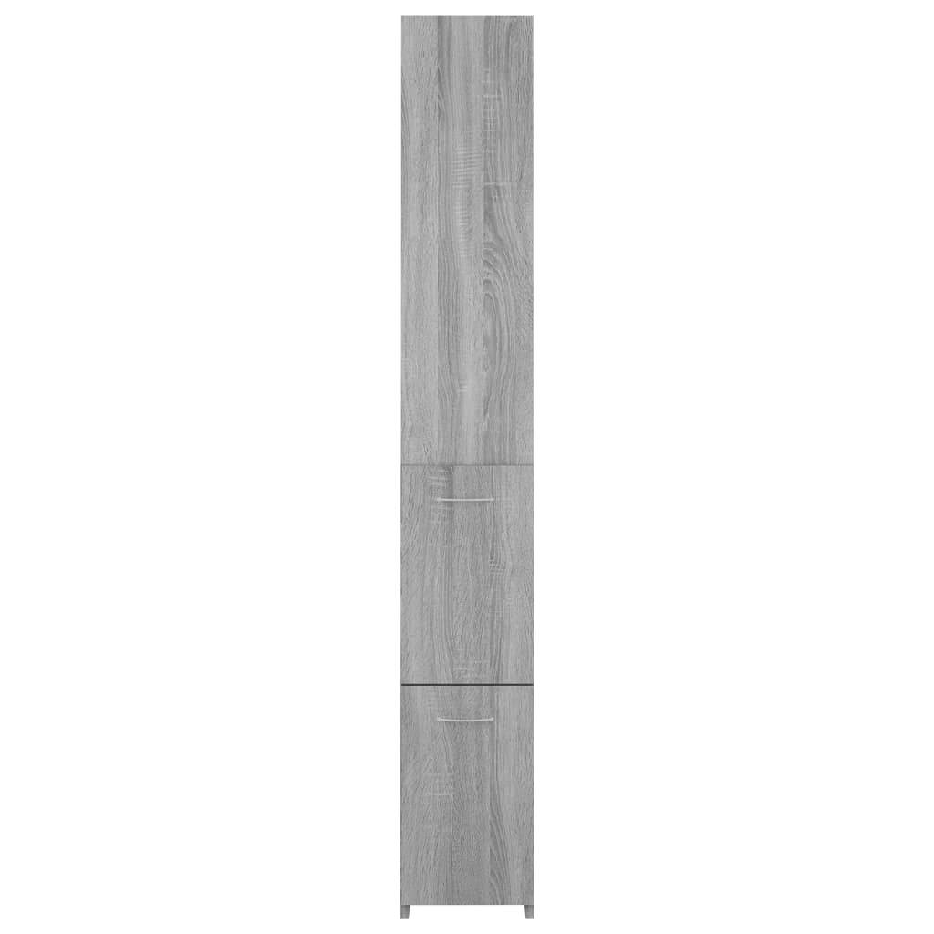Grey Sonoma Tall Bathroom Cabinet - Engineered Wood, 25x26.5x170cm