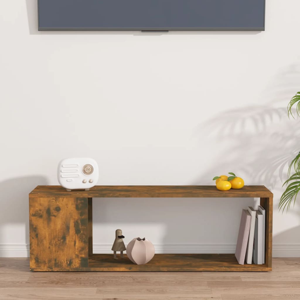 100x24x32 cm Smoked Oak TV Cabinet in Engineered Wood