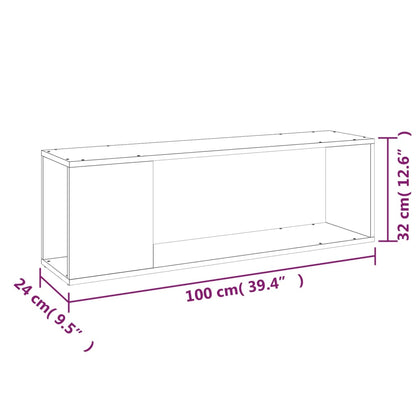 100x24x32 cm Smoked Oak TV Cabinet in Engineered Wood