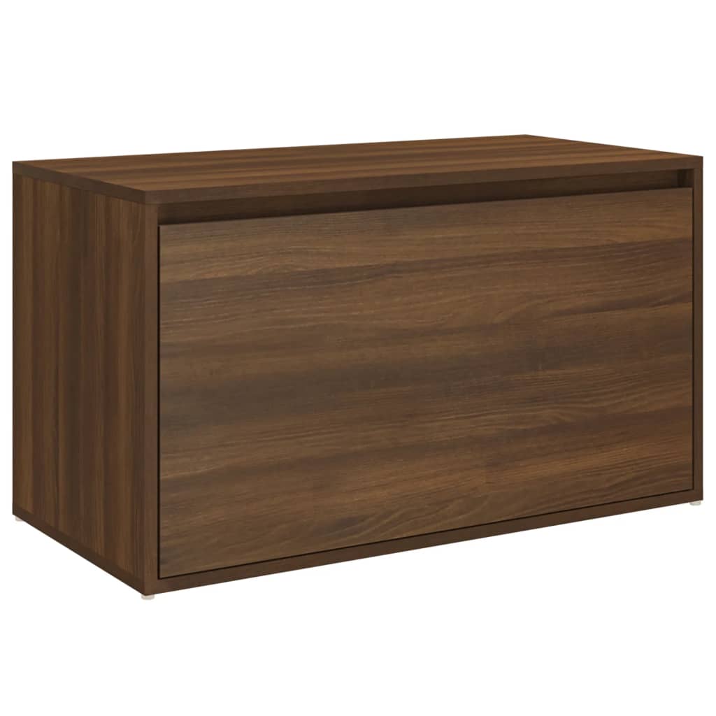 Brown Oak Hall Bench 80x40x45 cm | Engineered Wood Seating