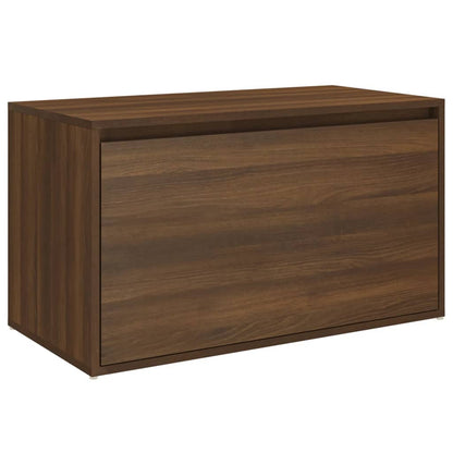 Brown Oak Hall Bench 80x40x45 cm | Engineered Wood Seating