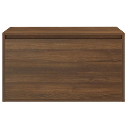 Brown Oak Hall Bench 80x40x45 cm | Engineered Wood Seating