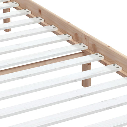 Solid Wood Bed Frame 200x200 cm - vidaXL, Natural Finish