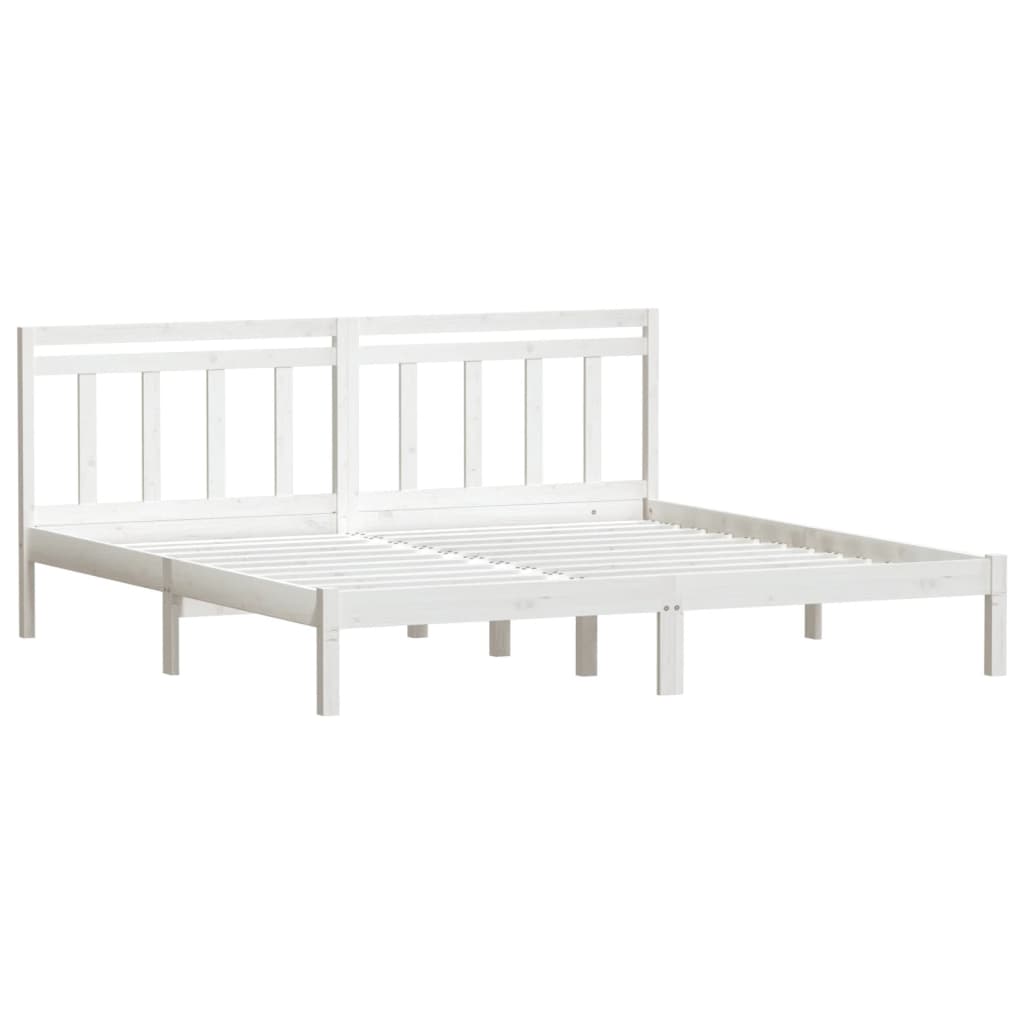 Solid Wood White 200x200 cm Bed Frame - vidaXL (3100610)