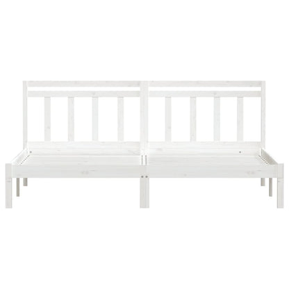 Solid Wood White 200x200 cm Bed Frame - vidaXL (3100610)