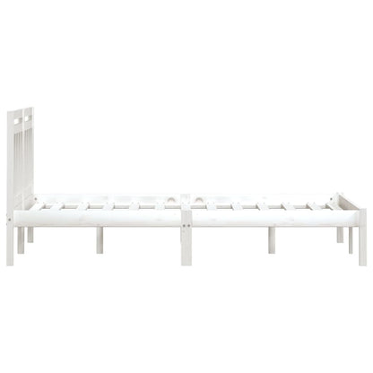 Solid Wood White 200x200 cm Bed Frame - vidaXL (3100610)
