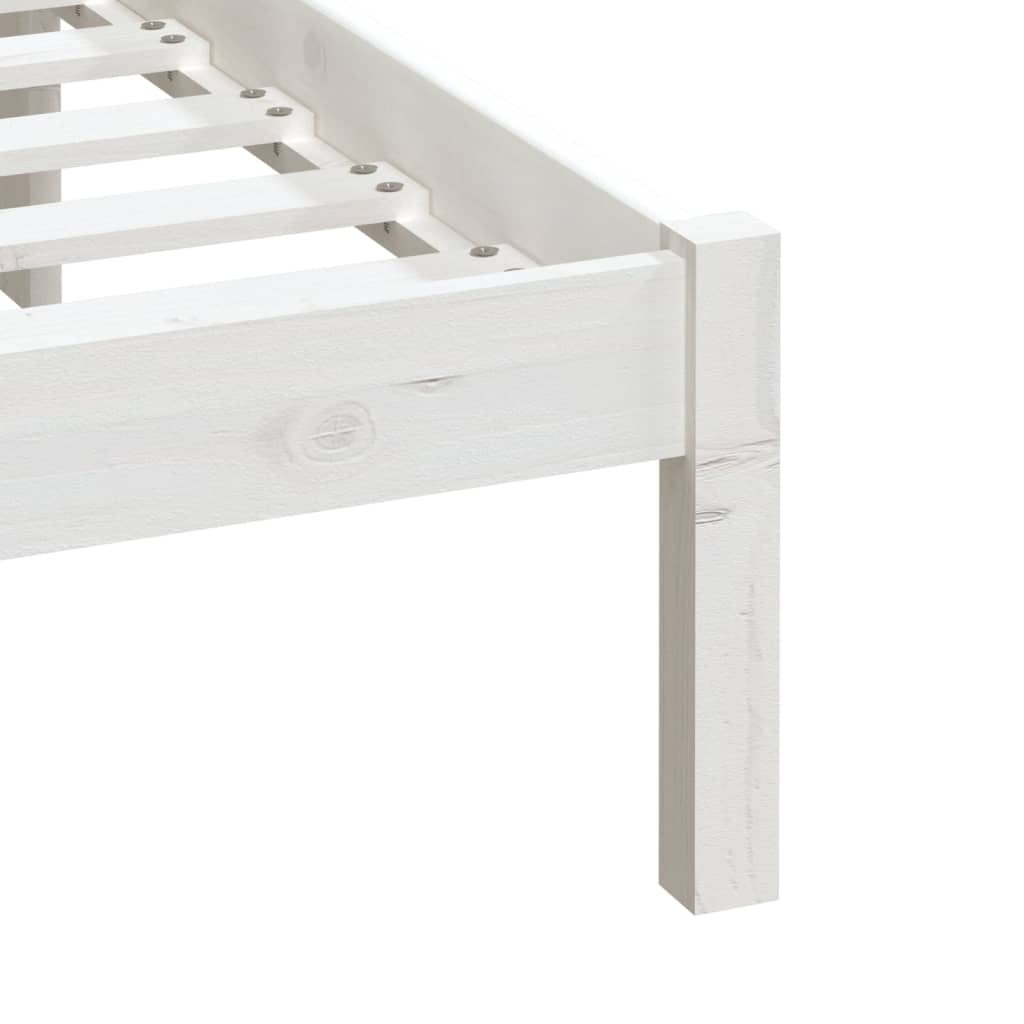 Solid Wood White 200x200 cm Bed Frame - vidaXL (3100610)