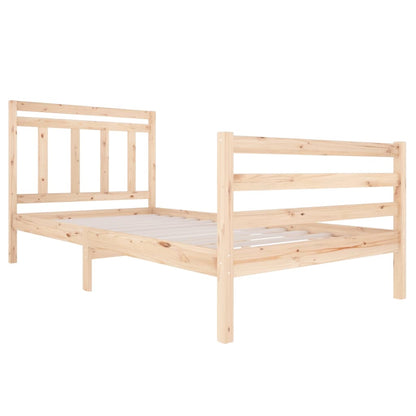 Solid Wood Bed Frame 100x200 cm - Durable, Stylish, Natural Finish