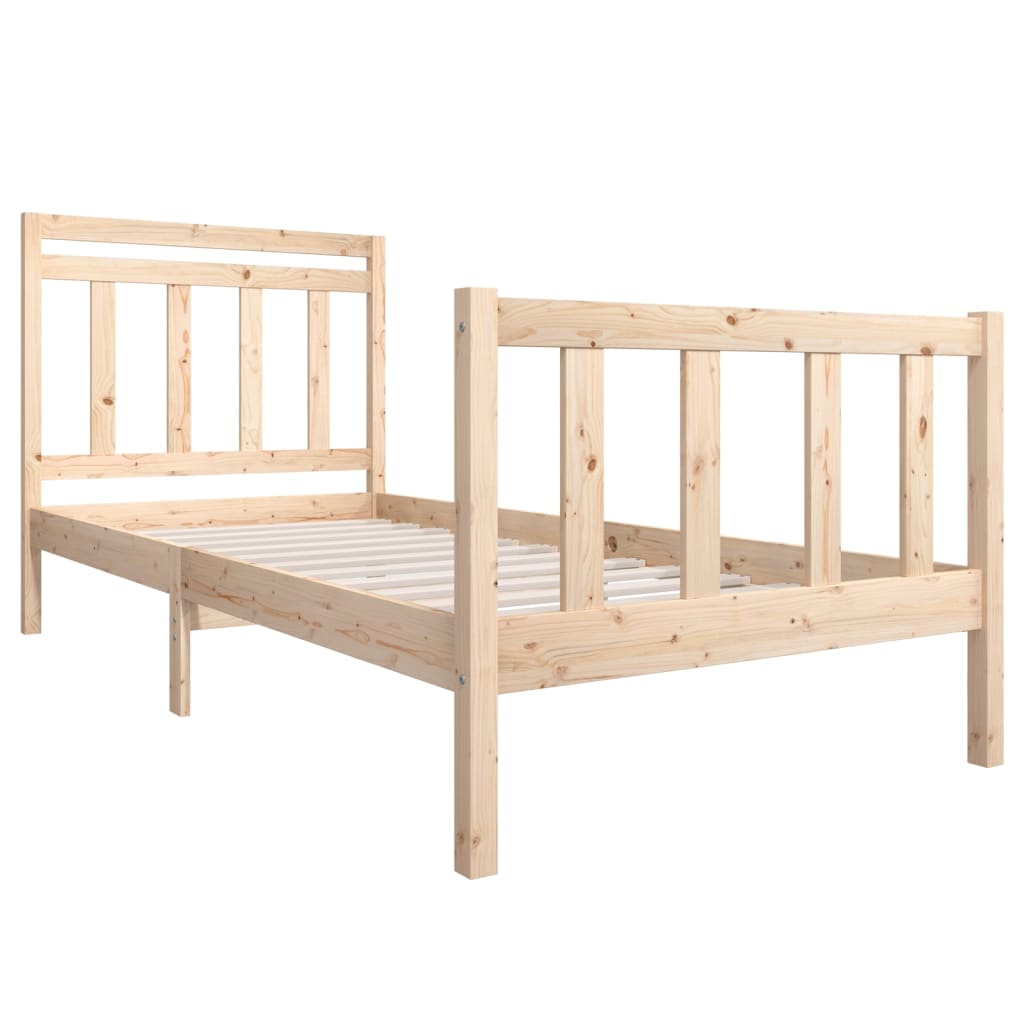 Solid Wood Bed Frame 100x200 cm - vidaXL (No Mattress)
