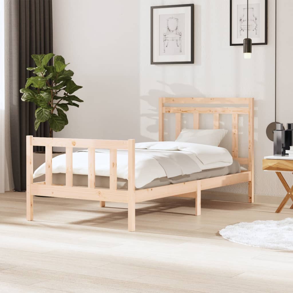 Solid Wood Bed Frame 100x200 cm - vidaXL (No Mattress)
