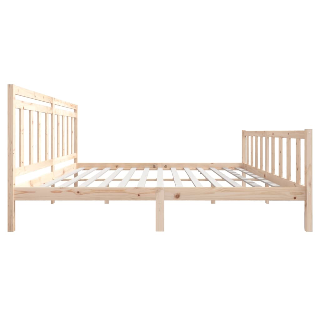 Solid Wood Bed Frame 200x200 cm - vidaXL 3100978 (No Mattress)