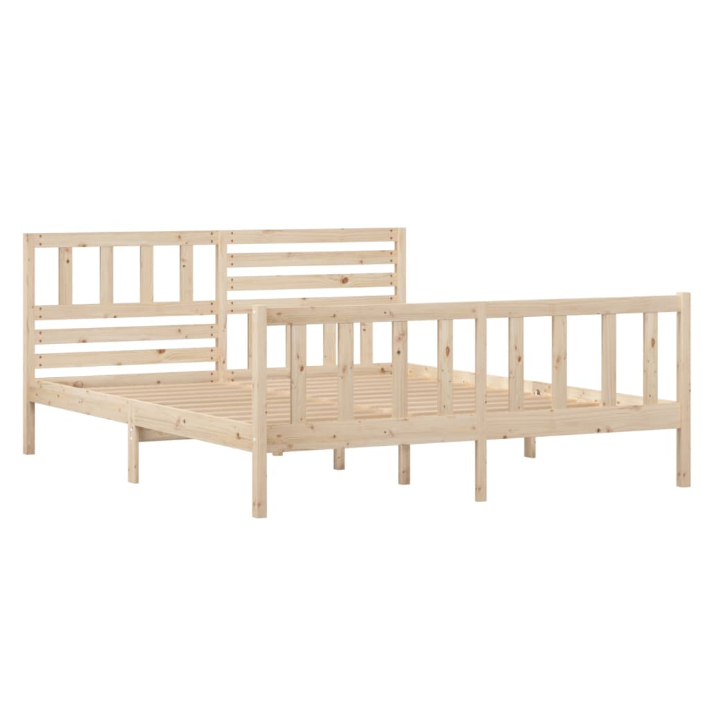 Solid Wood Bed Frame 140x190 cm - No Mattress | vidaXL 3101133