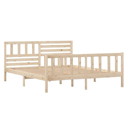 Solid Wood Bed Frame 140x190 cm - No Mattress | vidaXL 3101133