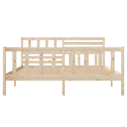 Solid Wood Bed Frame 140x190 cm - No Mattress | vidaXL 3101133