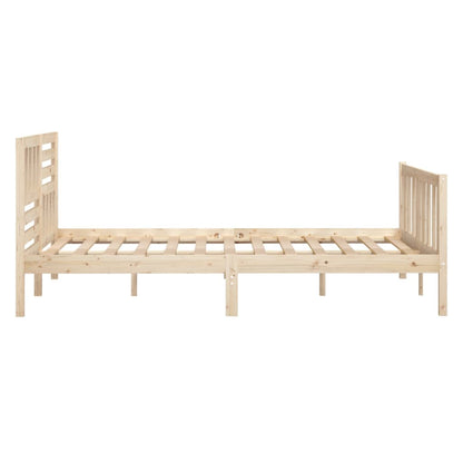 Solid Wood Bed Frame 140x190 cm - No Mattress | vidaXL 3101133