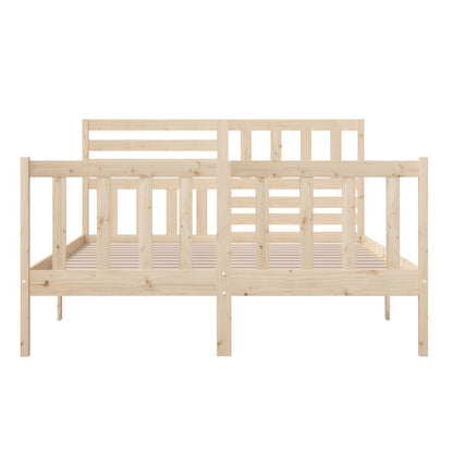 Solid Wood King Size Bed Frame - Elegance & Durability Without Mattress