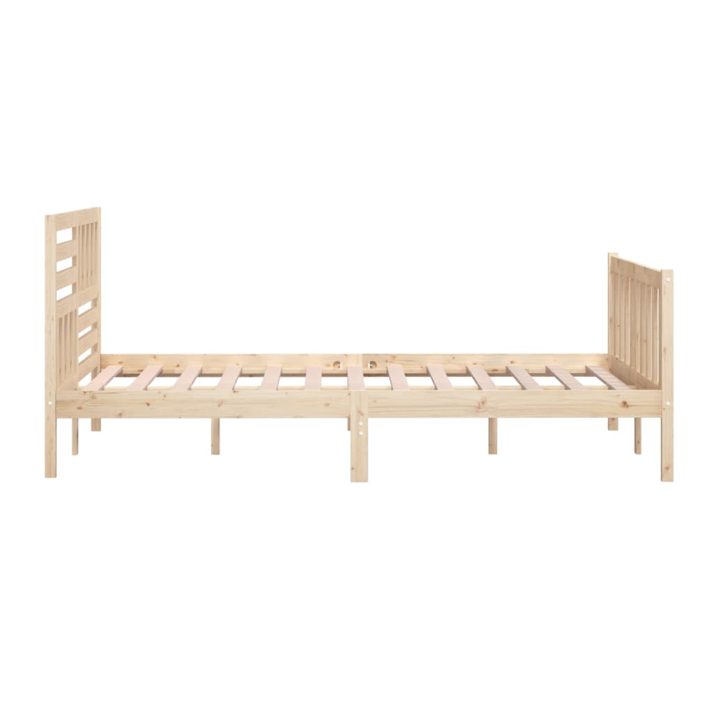 Solid Wood King Size Bed Frame - Elegance & Durability Without Mattress
