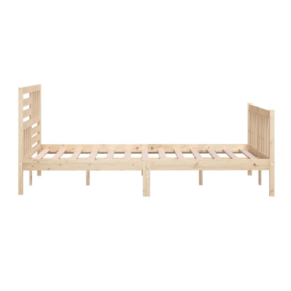 Solid Wood King Size Bed Frame - Elegance & Durability Without Mattress