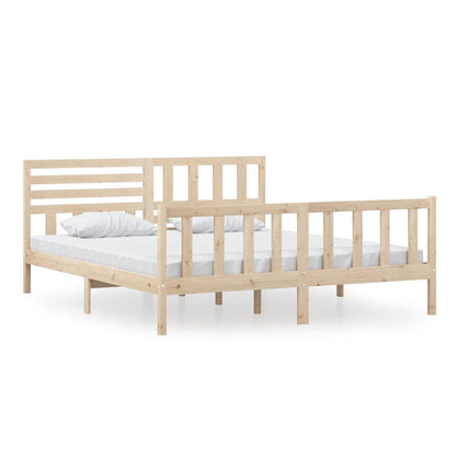 Solid Wood Super King Bed Frame - No Mattress Included