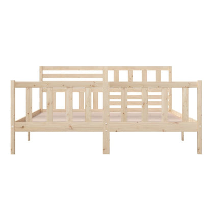Solid Wood Super King Bed Frame - No Mattress Included